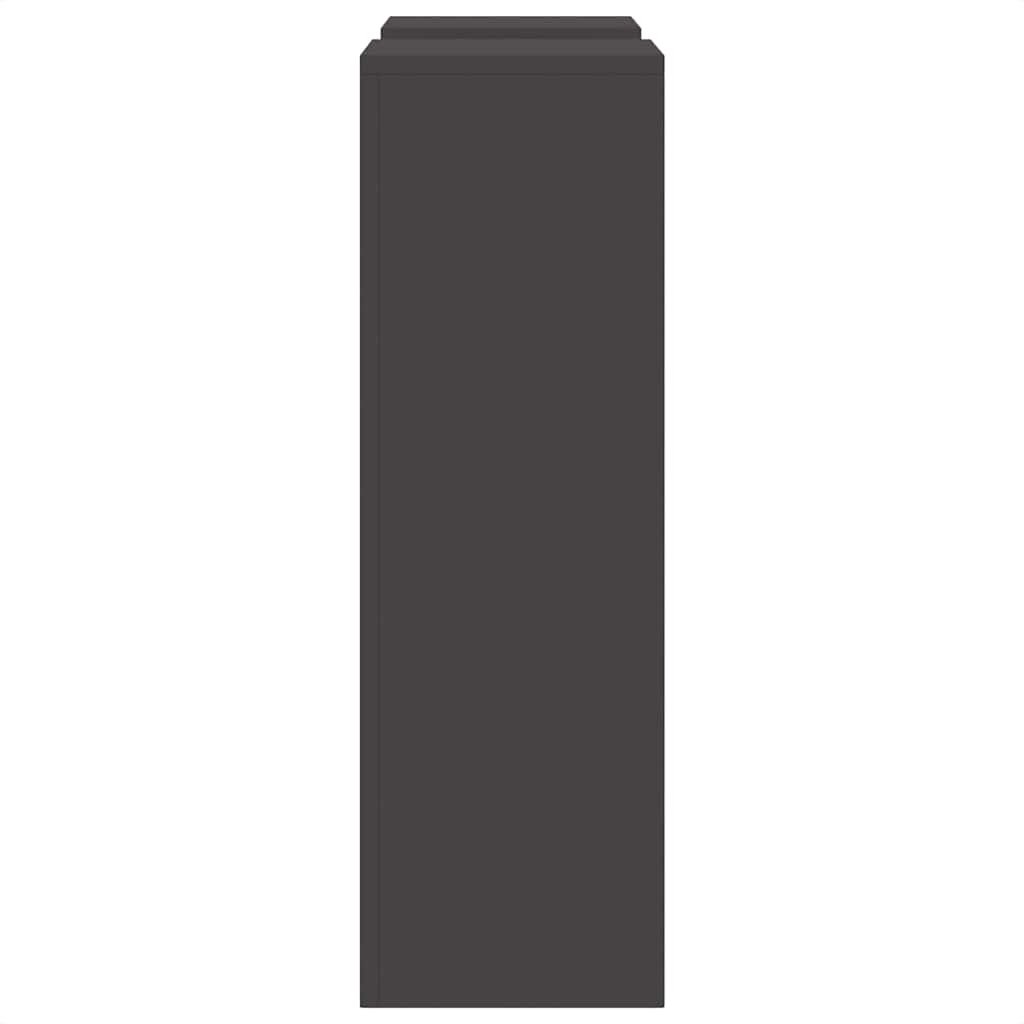 Supporti per piante 2 pcs Nero 24 x 24 x 75 cm Acciaio 865820