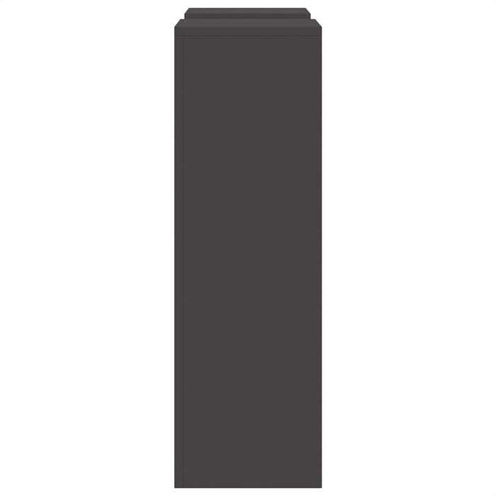 Supporti per piante 2 pcs Nero 24 x 24 x 75 cm Acciaio 865820