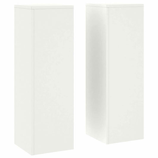 Supporti per piante 2 pcs Bianco 24 x 24 x 75 cm Acciaio 865821