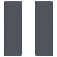 Supporti per piante 2 pcs Antracite 24 x 24 x 75 cm Acciaio 865822