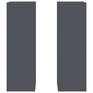 Supporti per piante 2 pcs Antracite 24 x 24 x 75 cm Acciaio 865822