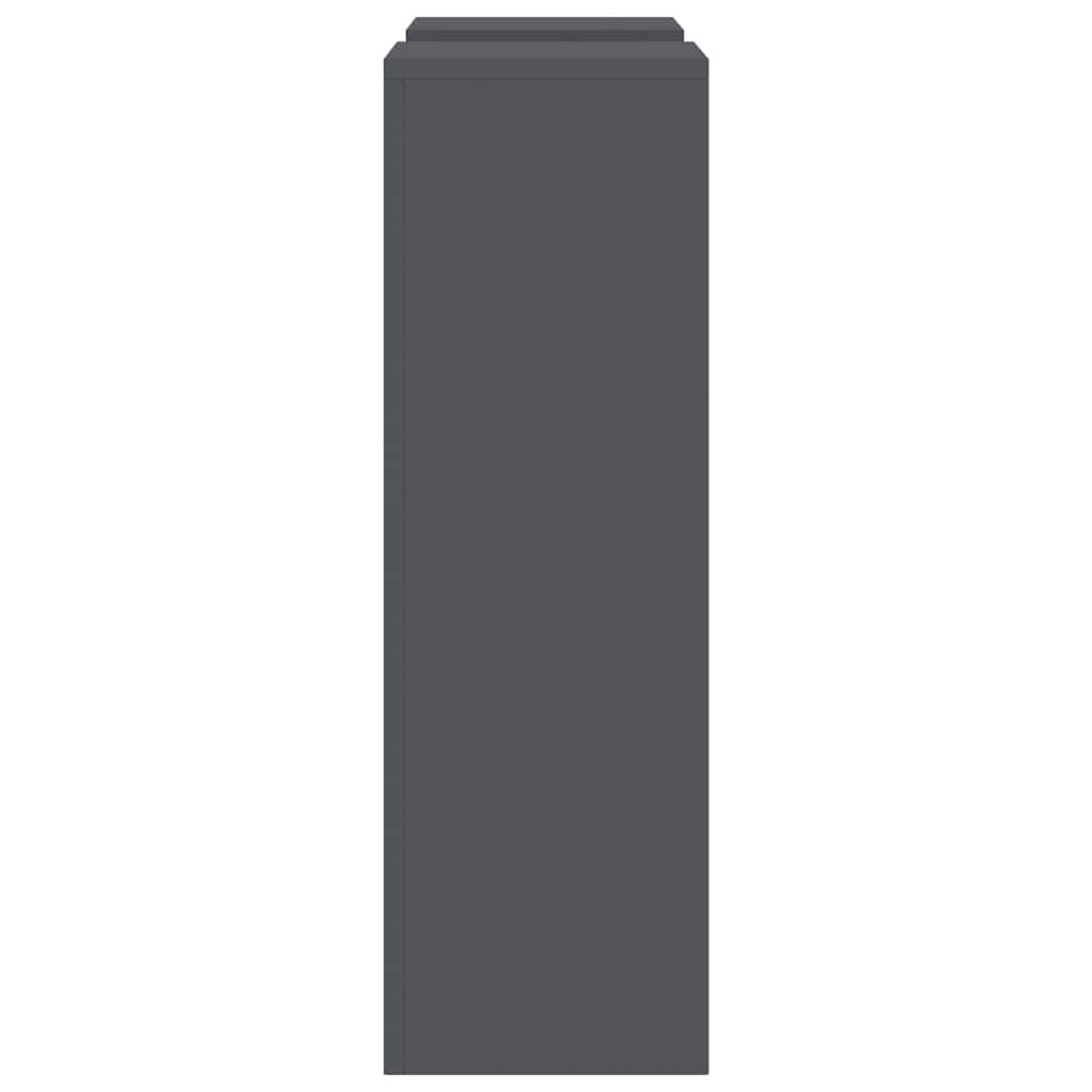 Supporti per piante 2 pcs Antracite 24 x 24 x 75 cm Acciaio 865822