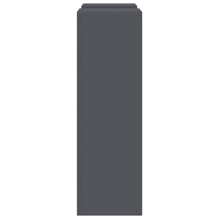 Supporti per piante 2 pcs Antracite 24 x 24 x 75 cm Acciaio 865822