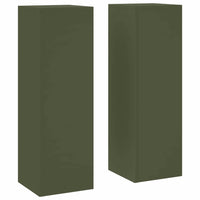 Supporti per piante 2 pcs Oliver verde 24 x 24 x 75 cm Acciaio 865823