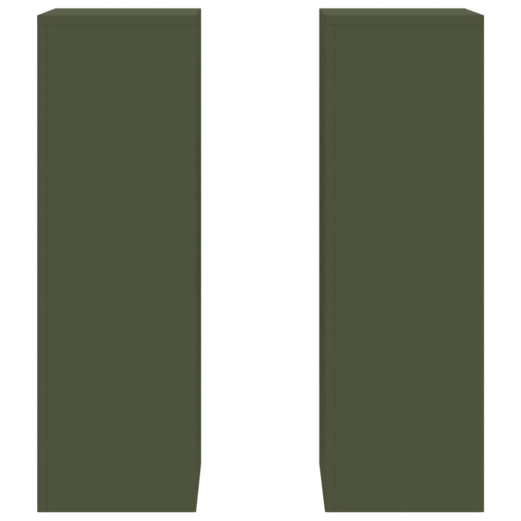 Supporti per piante 2 pcs Oliver verde 24 x 24 x 75 cm Acciaio 865823