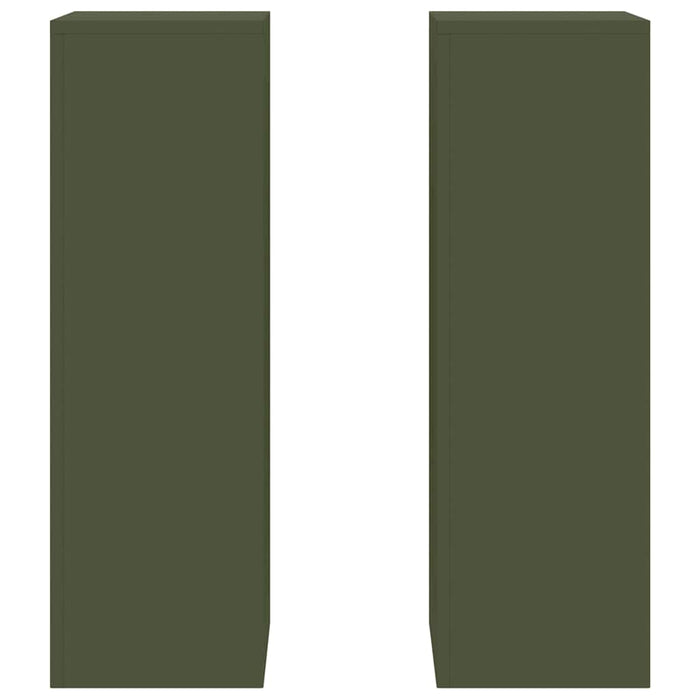 Supporti per piante 2 pcs Oliver verde 24 x 24 x 75 cm Acciaio 865823