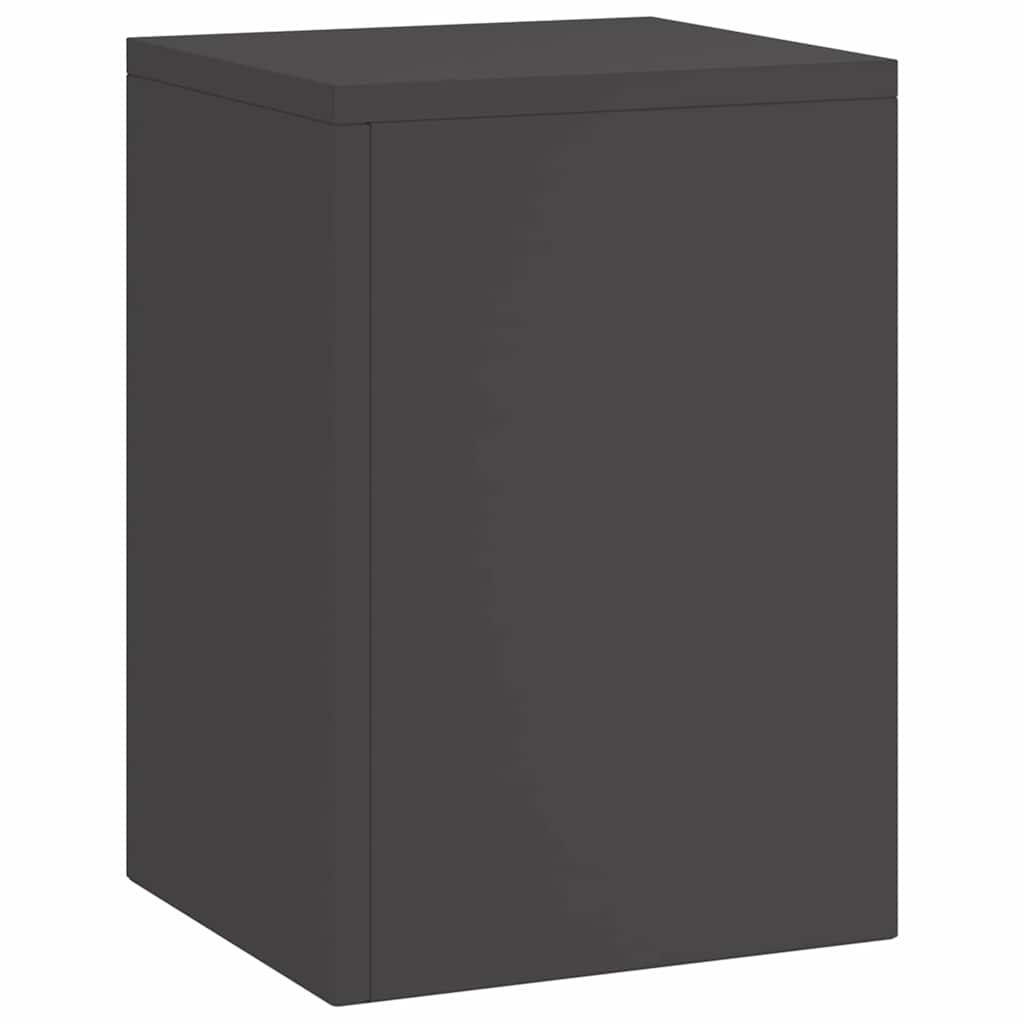 Supporti per piante 3 pcs Nero 24 x 24 x 75 cm Acciaio 865827