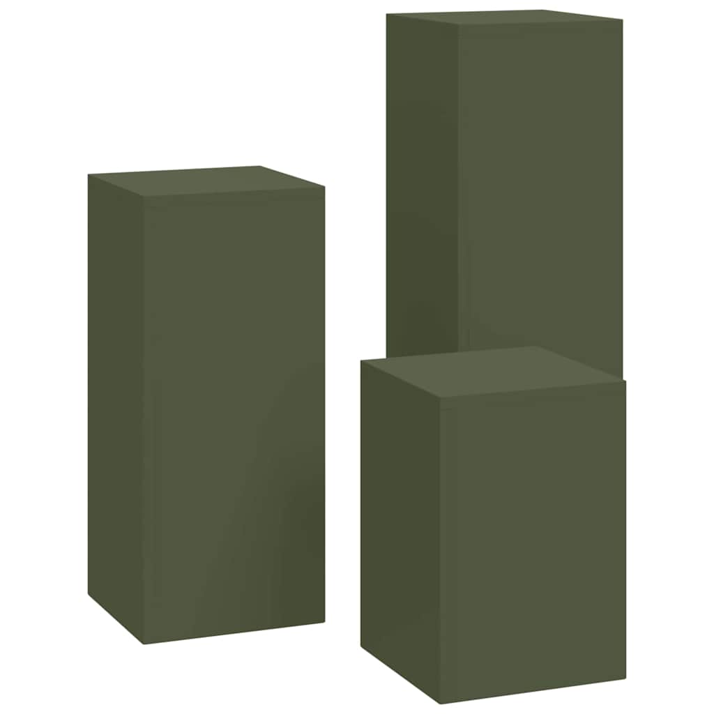 Supporti per piante 3 pcs Oliver verde 24 x 24 x 75 cm Acciaio 865830