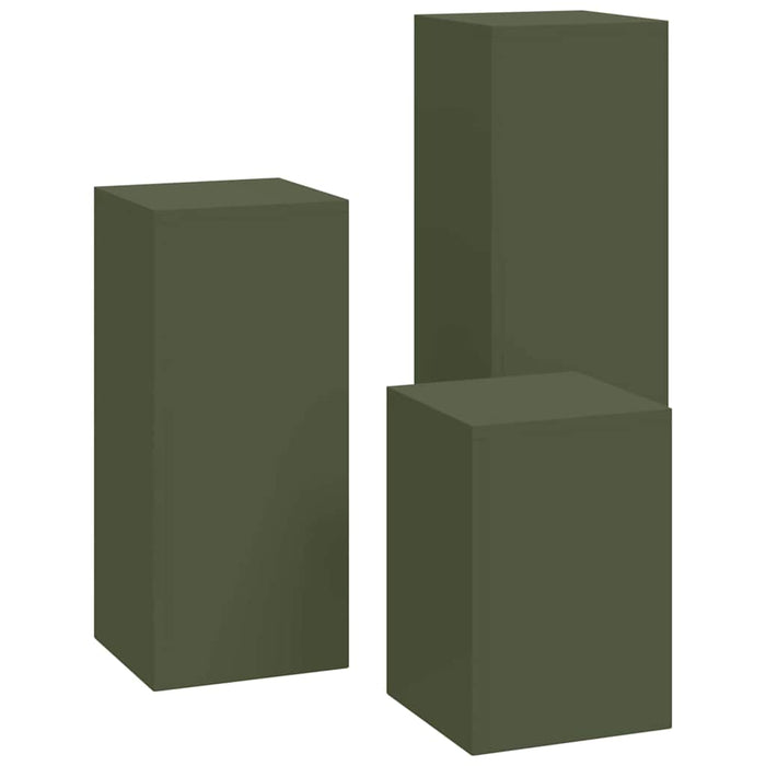 Supporti per piante 3 pcs Oliver verde 24 x 24 x 75 cm Acciaio 865830