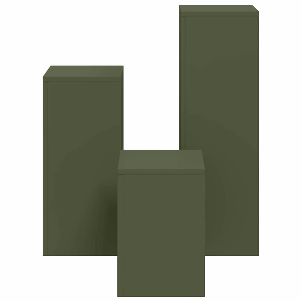 Supporti per piante 3 pcs Oliver verde 24 x 24 x 75 cm Acciaio 865830