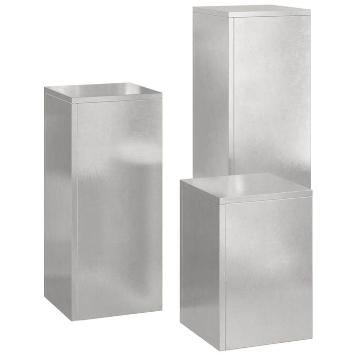 Supporti per piante 3 pcs Argento 24 x 24 x 75 cm 865831