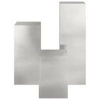 Supporti per piante 3 pcs Argento 24 x 24 x 75 cm 865831