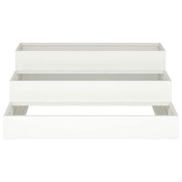 Vaso da giardino-Fioriera da Esterno-Contenitore per Piante Bianco 90 x 90 x 35 cm