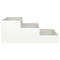 Vaso da giardino-Fioriera da Esterno-Contenitore per Piante Bianco 90 x 90 x 35 cm