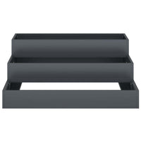 Vaso da giardino-Fioriera da Esterno-Contenitore per Piante Antracite 90 x 90 x 35 cm