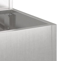 Vaso da giardino-Fioriera da Esterno-Contenitore per Piante Argento 90 x 90 x 35 cm Acciaio inossidabile