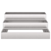 Vaso da giardino-Fioriera da Esterno-Contenitore per Piante Argento 90 x 90 x 35 cm Acciaio inossidabile