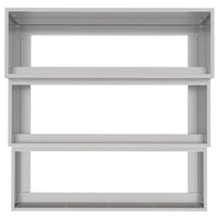 Vaso da giardino-Fioriera da Esterno-Contenitore per Piante Argento 90 x 90 x 35 cm Acciaio inossidabile