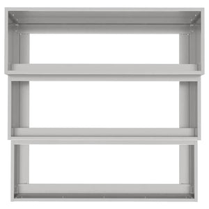 Vaso da giardino-Fioriera da Esterno-Contenitore per Piante Argento 90 x 90 x 35 cm Acciaio inossidabile