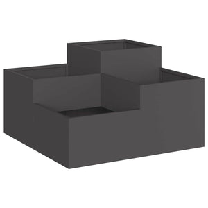 Vaso da giardino Nero 80 x 80 x 48 cm Acciaio 865841