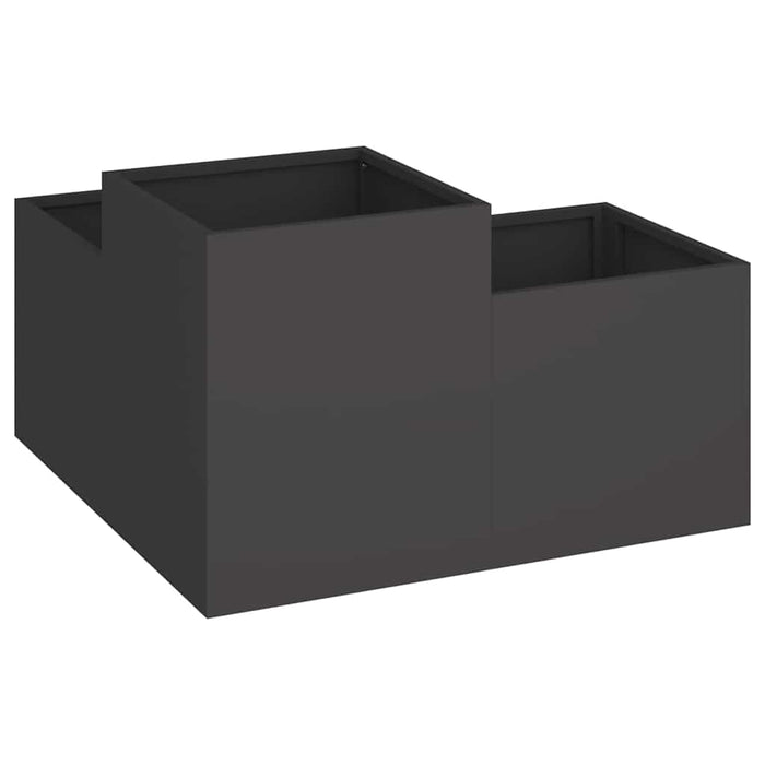 Vaso da giardino Nero 80 x 80 x 48 cm Acciaio 865841