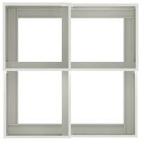 Vaso da giardino-Fioriera da Esterno-Contenitore per Piante Bianco 80 x 80 x 48 cm Acciaio