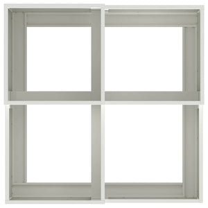 Vaso da giardino-Fioriera da Esterno-Contenitore per Piante Bianco 80 x 80 x 48 cm Acciaio