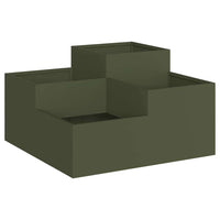 Vaso da giardino-Fioriera Esterno-Contenitore per Piante Oliver verde 80 x 80 x 48 cm Acciaio