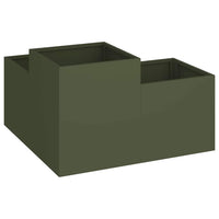 Vaso da giardino-Fioriera Esterno-Contenitore per Piante Oliver verde 80 x 80 x 48 cm Acciaio
