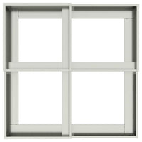 Vaso da giardino-Fioriera da Esterno-Contenitore per Piante Argento 80 x 80 x 48 cm Acciaio zincato