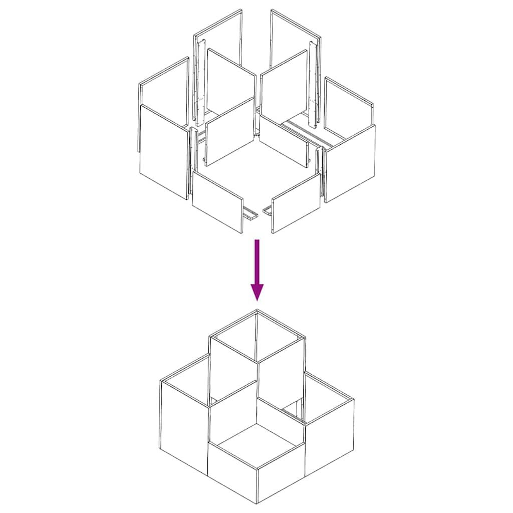 Vaso da giardino Bianco 80 x 80 x 60 cm Acciaio 865856