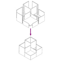 Vaso da giardino Bianco 80 x 80 x 60 cm Acciaio 865856