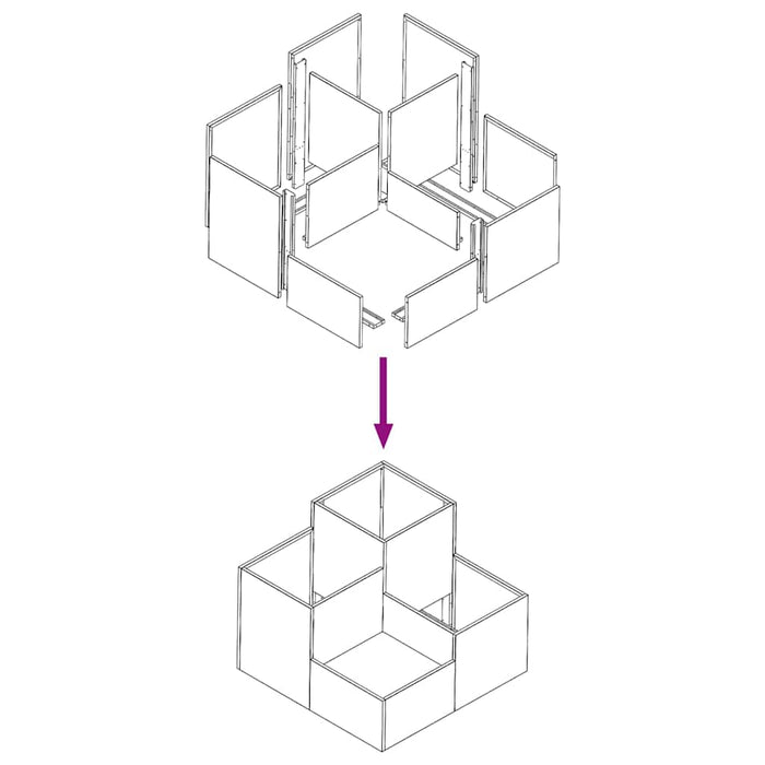 Vaso da giardino Bianco 80 x 80 x 60 cm Acciaio 865856