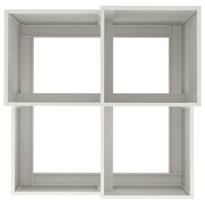 Vaso da giardino-Fioriera da Esterno-Contenitore per Piante Bianco 80 x 80 x 60 cm Acciaio