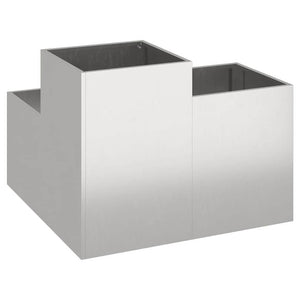 Vaso da giardino-Fioriera da Esterno-Contenitore per Piante Argento 80 x 80 x 60 cm Acciaio inossidabile