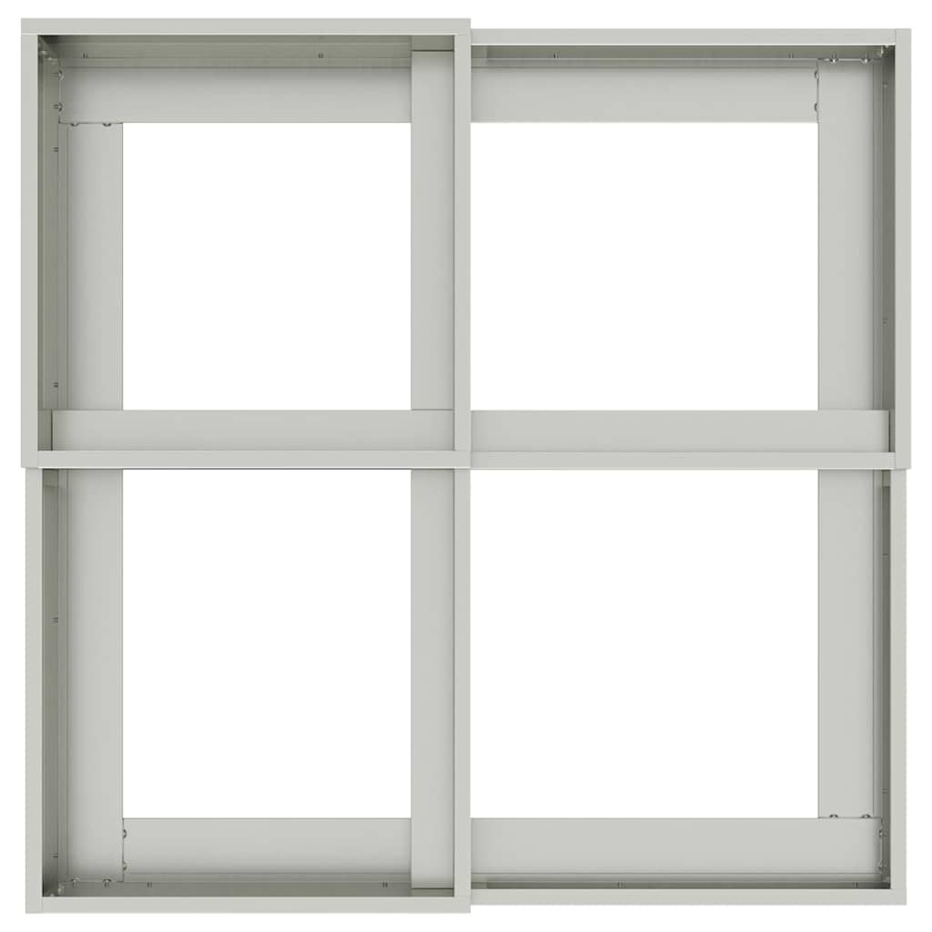 Vaso da giardino-Fioriera da Esterno-Contenitore per Piante Argento 80 x 80 x 60 cm Acciaio zincato