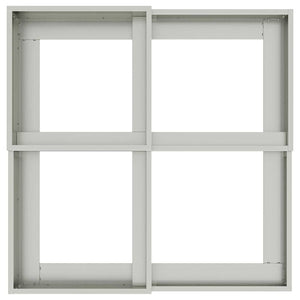 Vaso da giardino-Fioriera da Esterno-Contenitore per Piante Argento 80 x 80 x 60 cm Acciaio zincato