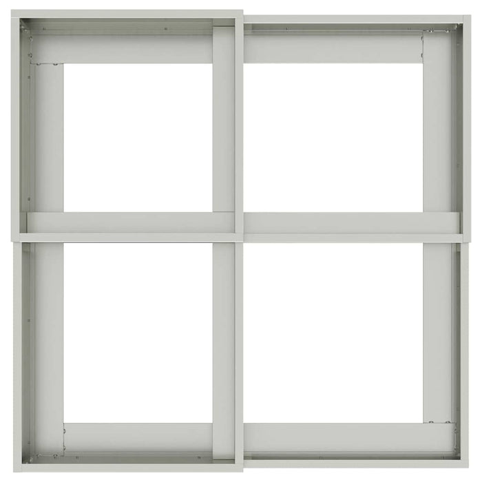 Vaso da giardino-Fioriera da Esterno-Contenitore per Piante Argento 80 x 80 x 60 cm Acciaio zincato