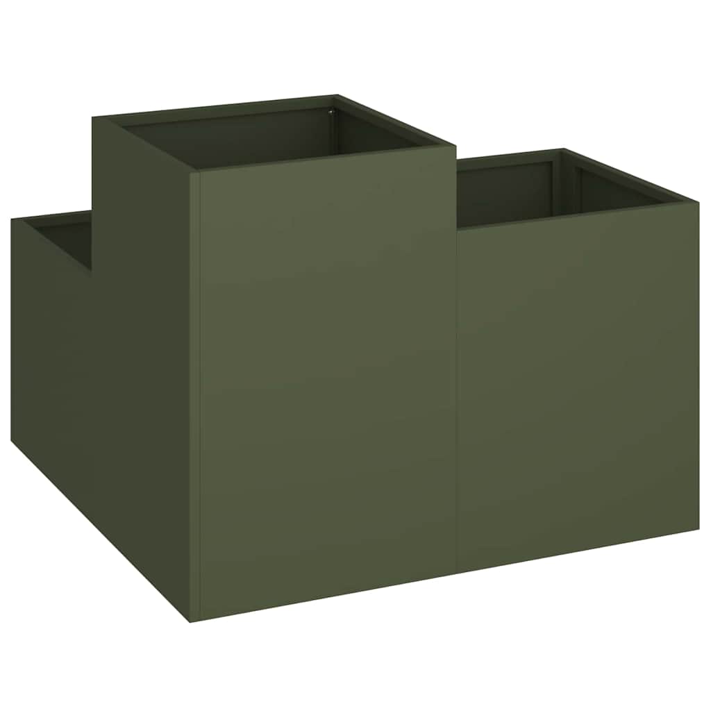 Vaso da giardino-Fioriera Esterno-Contenitore per Piante Oliver verde 100 x 100 x 60 cm Acciaio