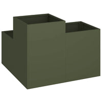 Vaso da giardino-Fioriera Esterno-Contenitore per Piante Oliver verde 100 x 100 x 60 cm Acciaio