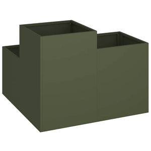 Vaso da giardino-Fioriera Esterno-Contenitore per Piante Oliver verde 100 x 100 x 60 cm Acciaio