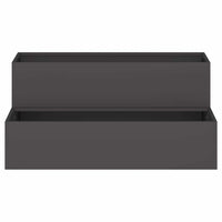 Vaso da giardino-Fioriera Esterno-Contenitore per Piante Nero 100 x 60 x 45 cm