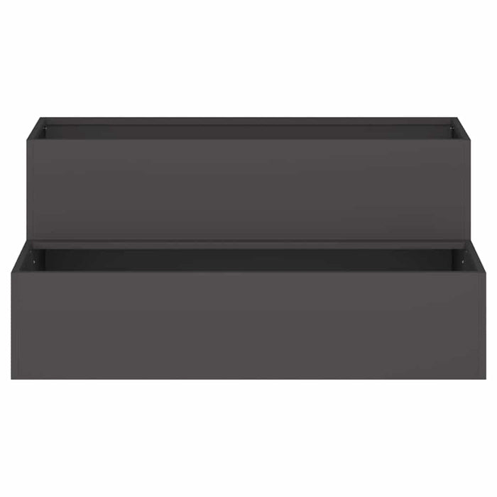 Vaso da giardino-Fioriera Esterno-Contenitore per Piante Nero 100 x 60 x 45 cm