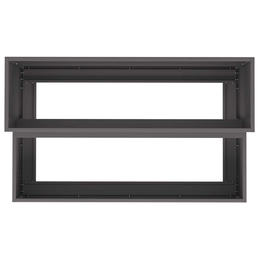 Vaso da giardino Nero 100 x 60 x 45 cm Acciaio 865869