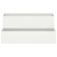 Vaso da giardino Bianco 100 x 60 x 45 cm Acciaio 865870