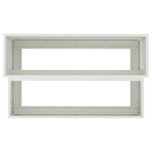 Vaso da giardino Bianco 100 x 60 x 45 cm Acciaio 865870