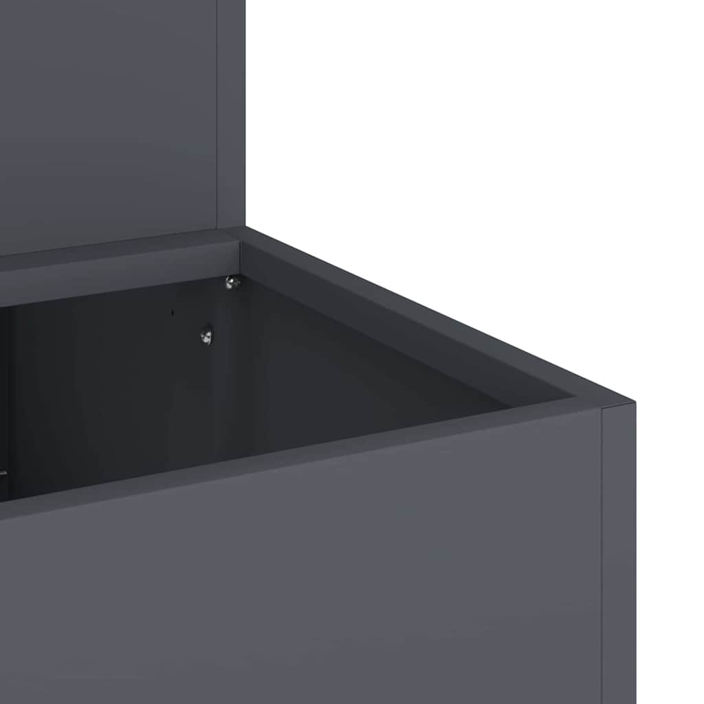 Vaso da giardino-Fioriera da Esterno-Contenitore per Piante Antracite 100 x 60 x 45 cm