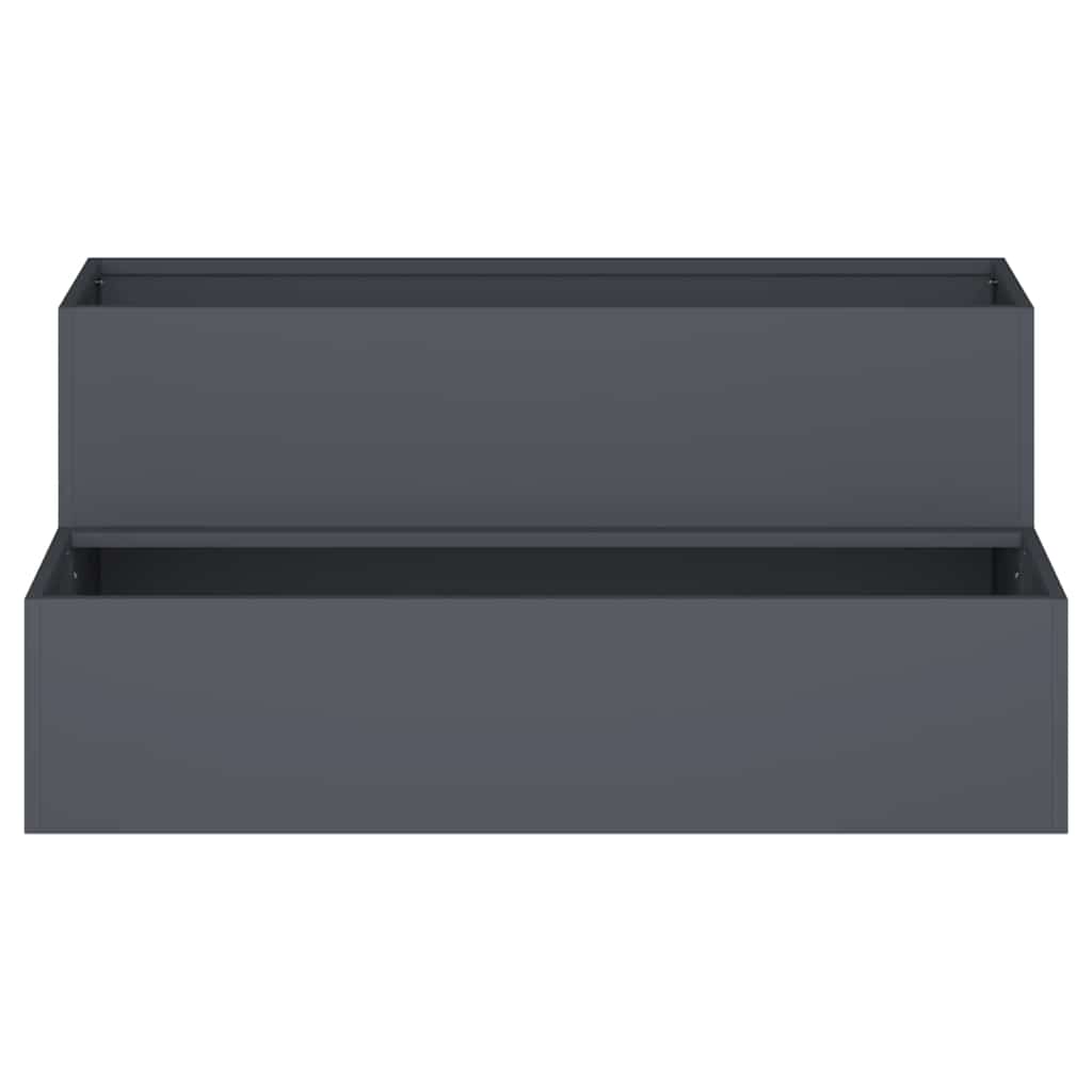 Vaso da giardino-Fioriera da Esterno-Contenitore per Piante Antracite 100 x 60 x 45 cm