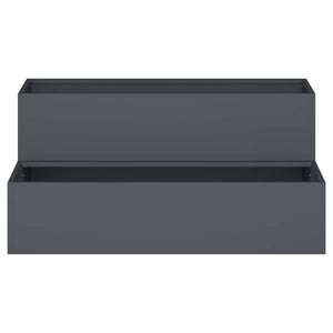 Vaso da giardino-Fioriera da Esterno-Contenitore per Piante Antracite 100 x 60 x 45 cm