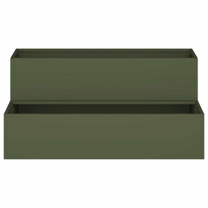 Vaso da giardino-Fioriera Esterno-Contenitore per Piante Verde oliva 100 x 60 x 45 cm